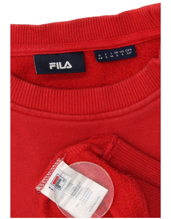 Fila Homme Graphic Sweatshirt Jumper Petit Rouge Colorblock Coton
