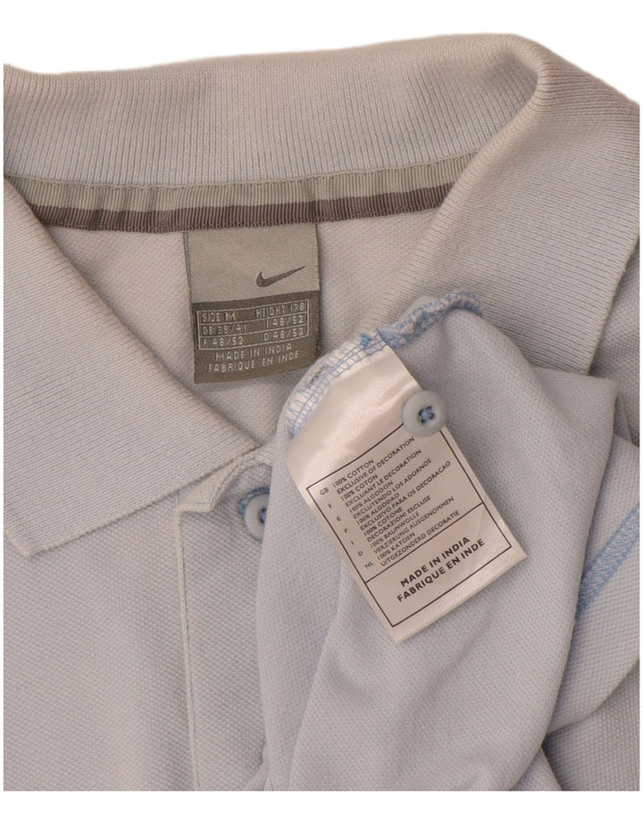 Polo Nike Homme UK 39/41 Bleu Moyen Coton