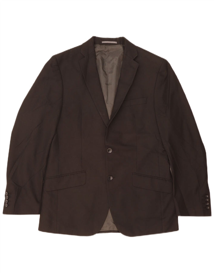 Marks & Spencer Veste blazer à 2 boutons pour homme UK 38 Noir moyen Polyester