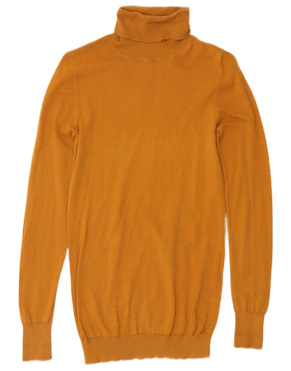 Benetton Pull col roulé pour femme UK 8 Small Jaune