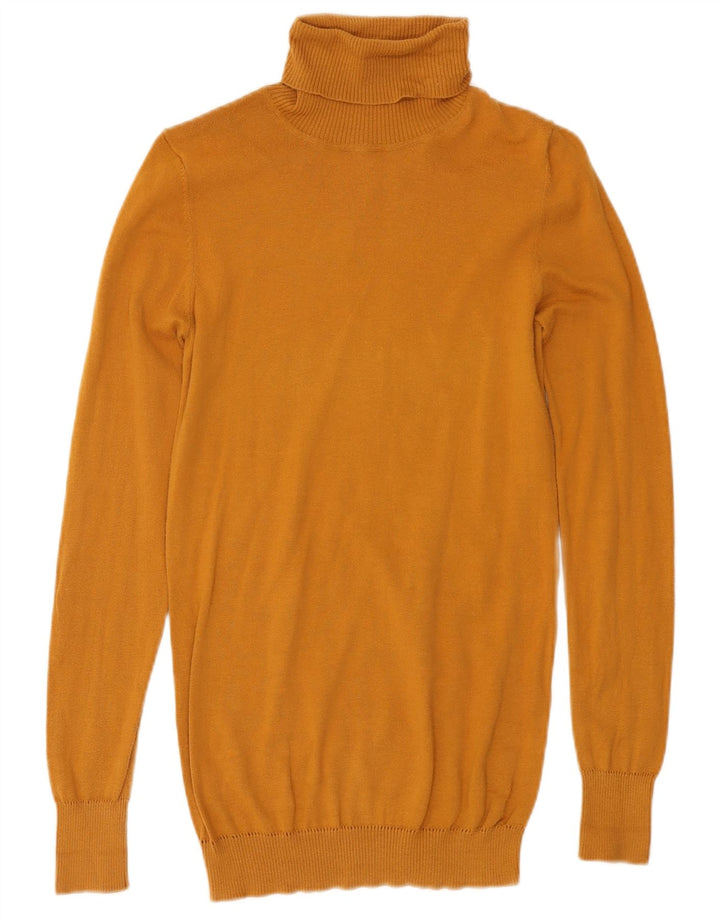 Benetton Pull col roulé pour femme UK 8 Small Jaune