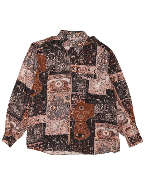 Chemise Homme Vintage Moyen Patchwork Multicolore