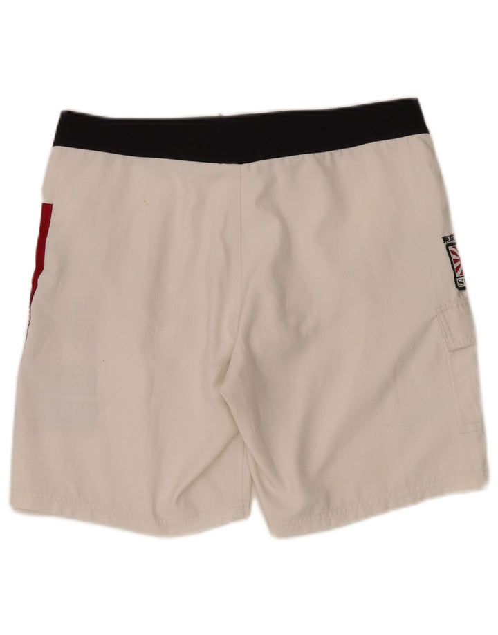 Sundek Short de bain graphique pour homme Grand polyester blanc