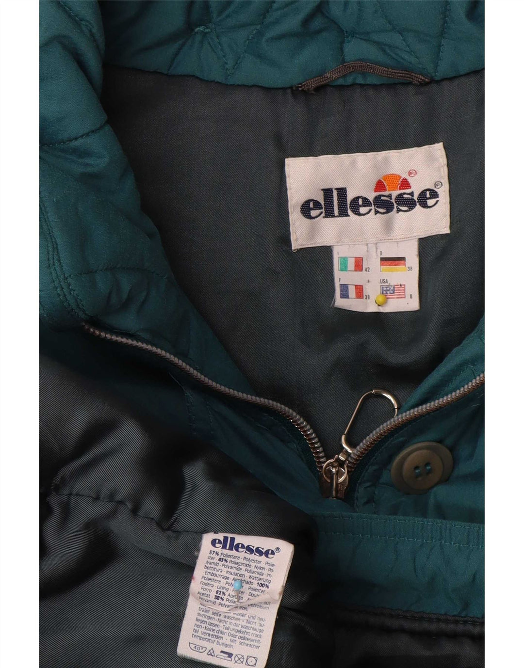 Ellesse Manteau coupe-vent pour femme IT 42 Vert moyen Polyester