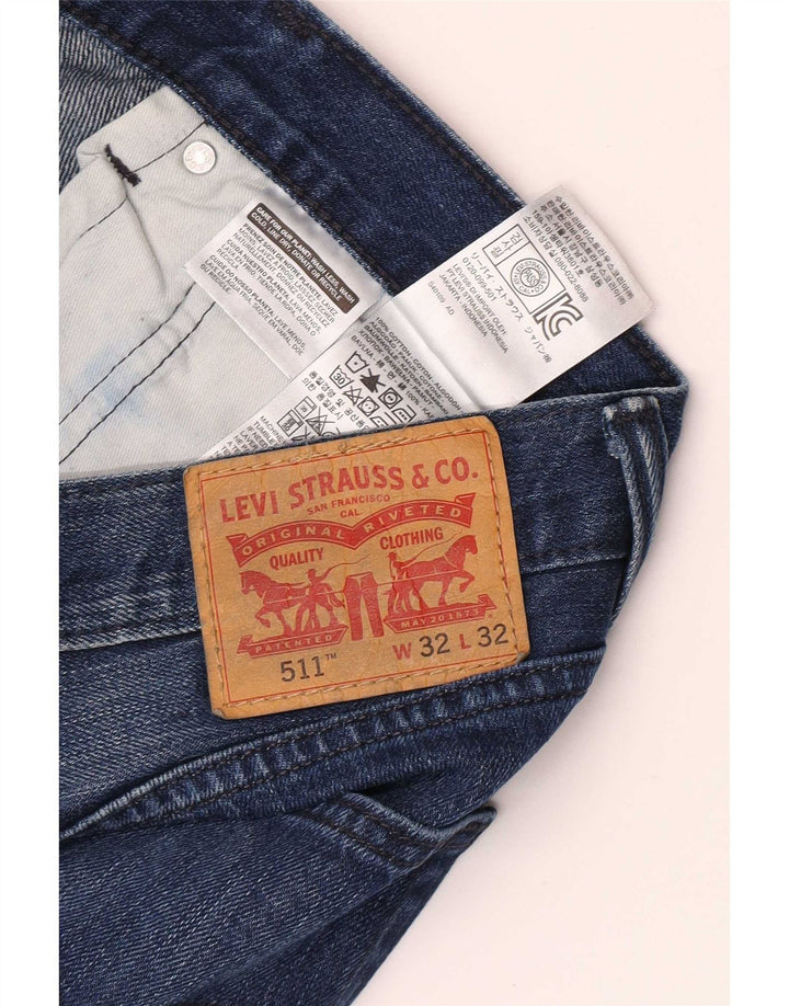 Levi's Jean 511 Slim Fuselé Homme W32 L32 Bleu Coton