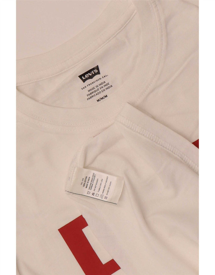 Levi's Tee-Shirt Graphique Homme Blanc Moyen Coton