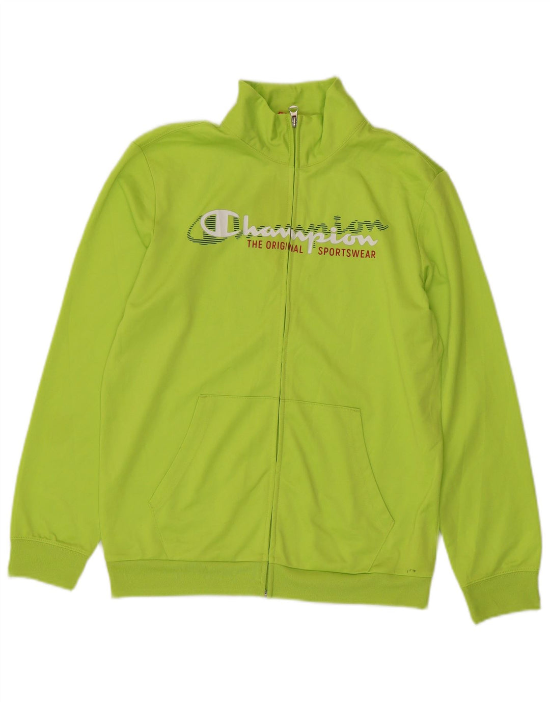 Champion Veste de Survêtement Graphique Garçon 13-14 Ans XL Vert Polyester