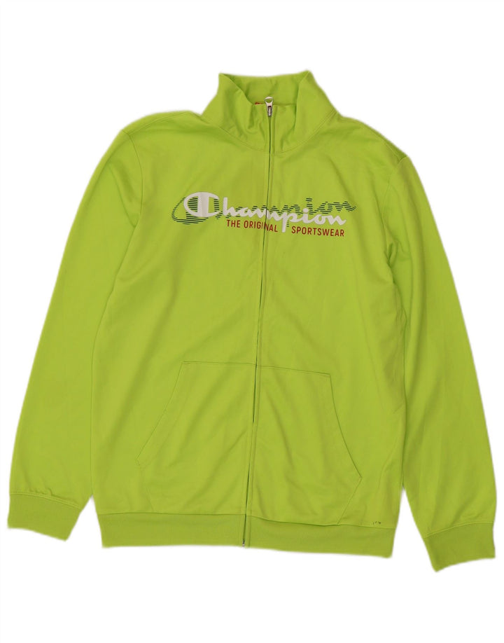 Champion Veste de Survêtement Graphique Garçon 13-14 Ans XL Vert Polyester