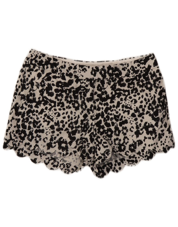 J. Crew Womens Hot Pants US 4 Small W27 Blanc Animal Print Lin