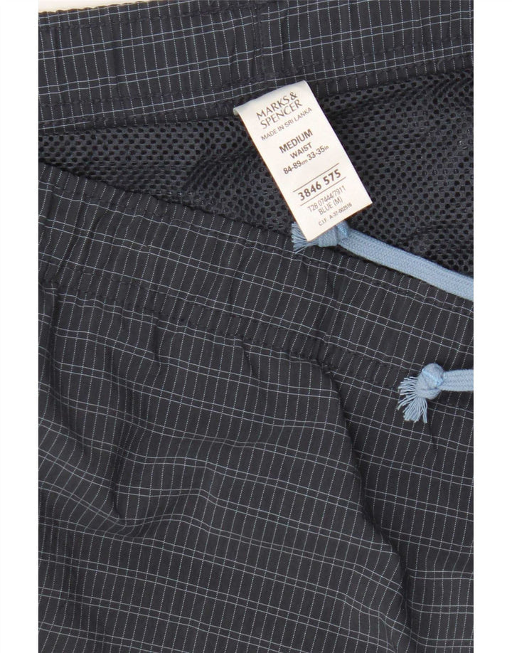 Marks & Spencer Short de Bain Blue Harbor Homme Grand Carreau Bleu Marine