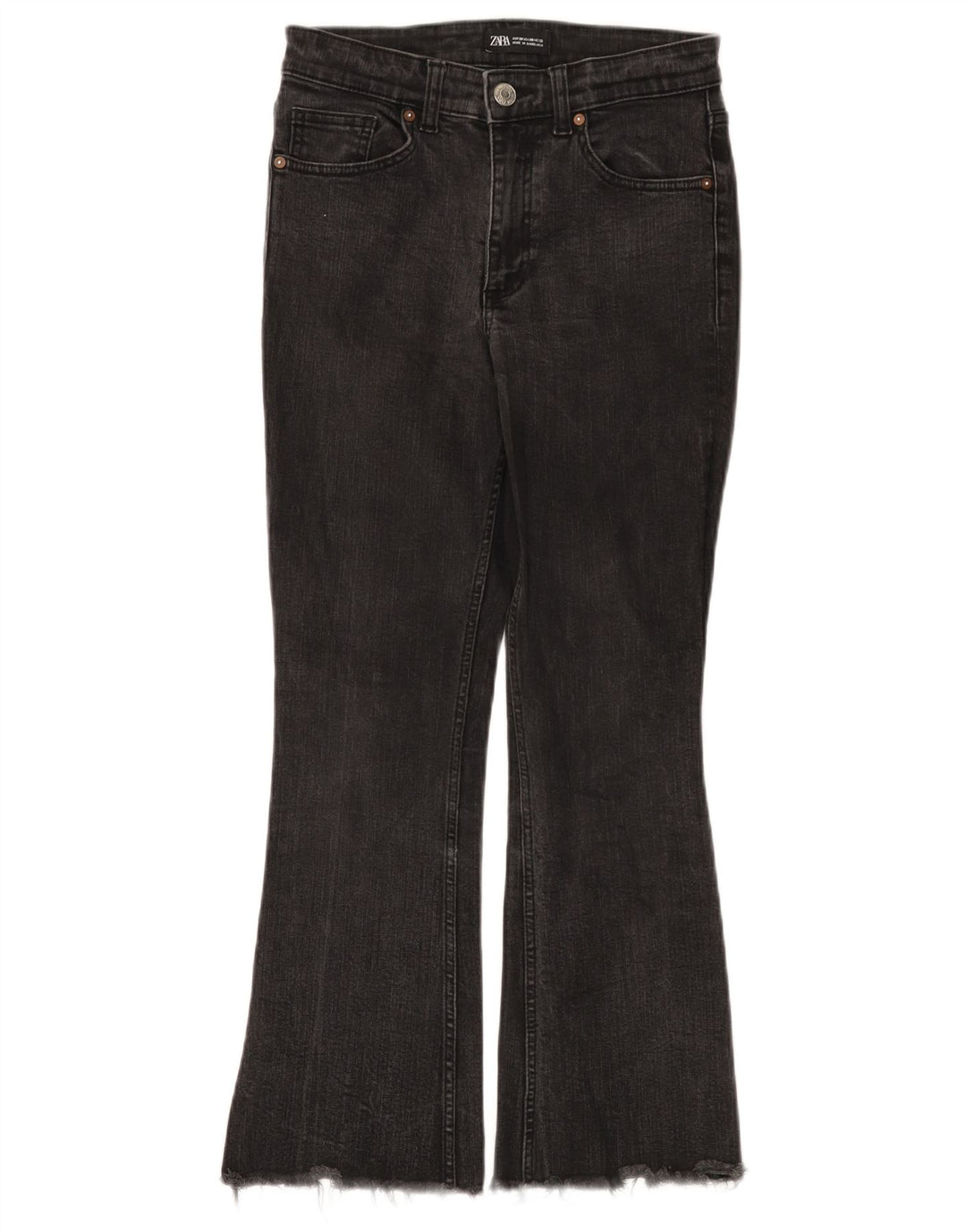 Jean évasé femme ZARA EU 38 Small W28 L25 coton noir