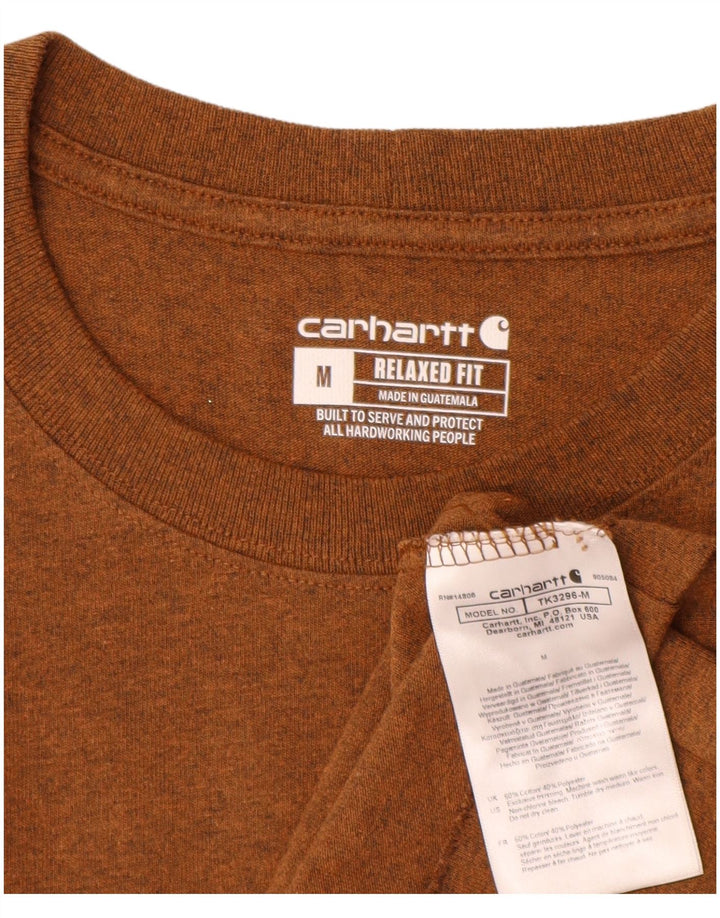 CARHARTT T-shirt coupe décontractée pour homme en coton moucheté marron moyen