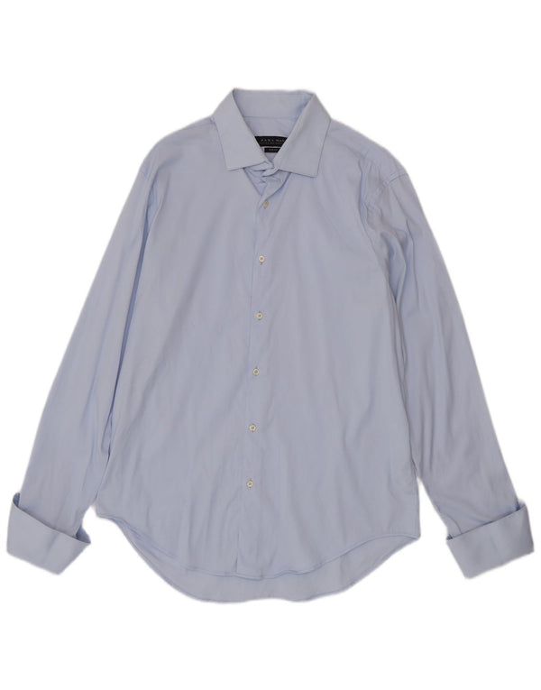 Zara Homme Chemise Slim Fit Formelle XL Bleu Coton