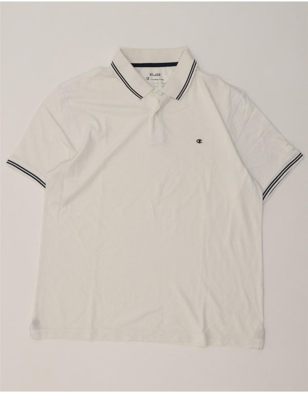 Champion Polo Homme Large Rayé Blanc