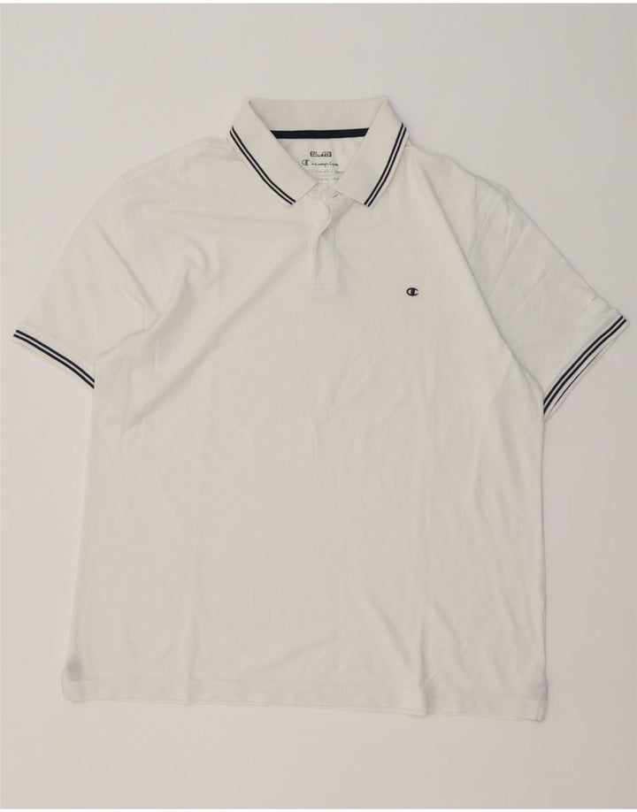 Champion Polo Homme Large Rayé Blanc