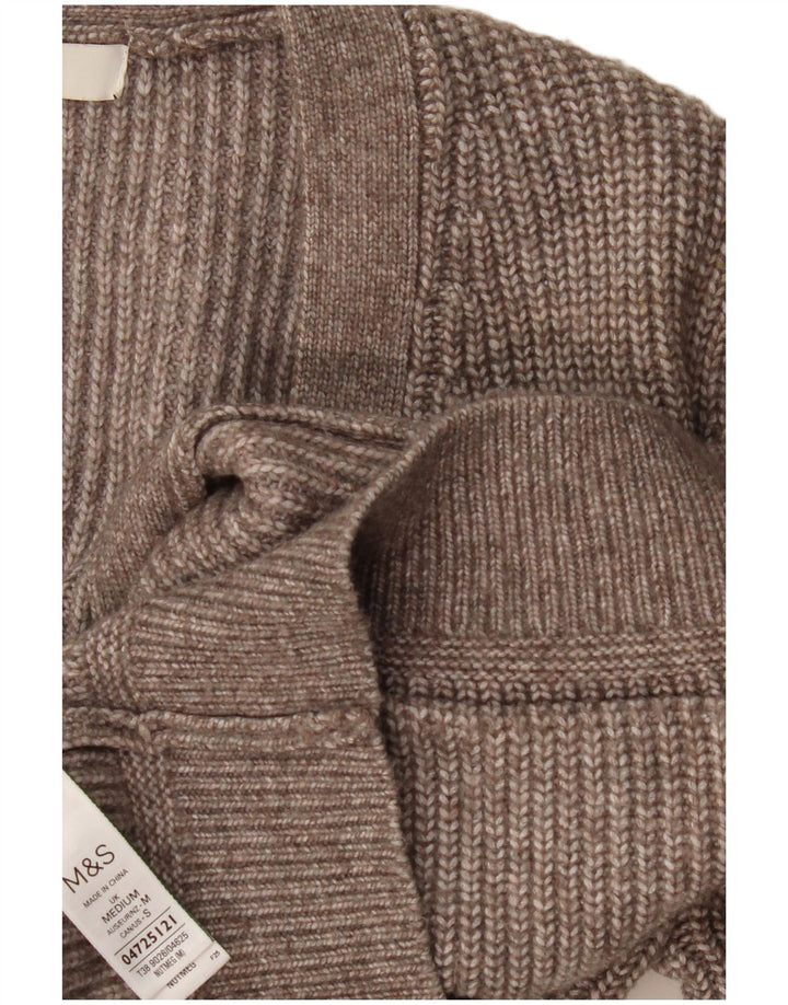 Marks & Spencer Pull cardigan surdimensionné pour femme UK 14 Gris moyen moucheté