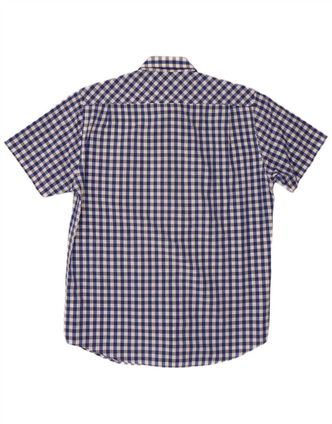 Pierre Cardin Chemise à manches courtes pour homme en coton vichy bleu moyen