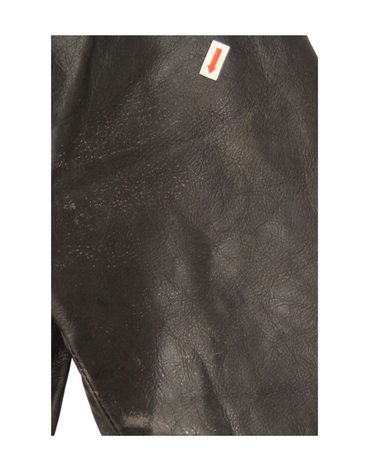 veste de motard en cuir coupe ample vintage pour femme IT 44 Noir moyen
