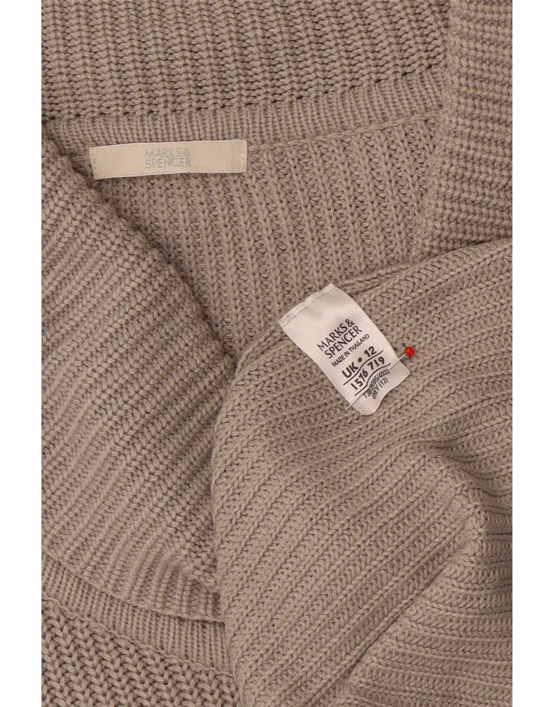 Marks & Spencer Robe pull à manches longues et col roulé pour femme Gris moyen UK 12