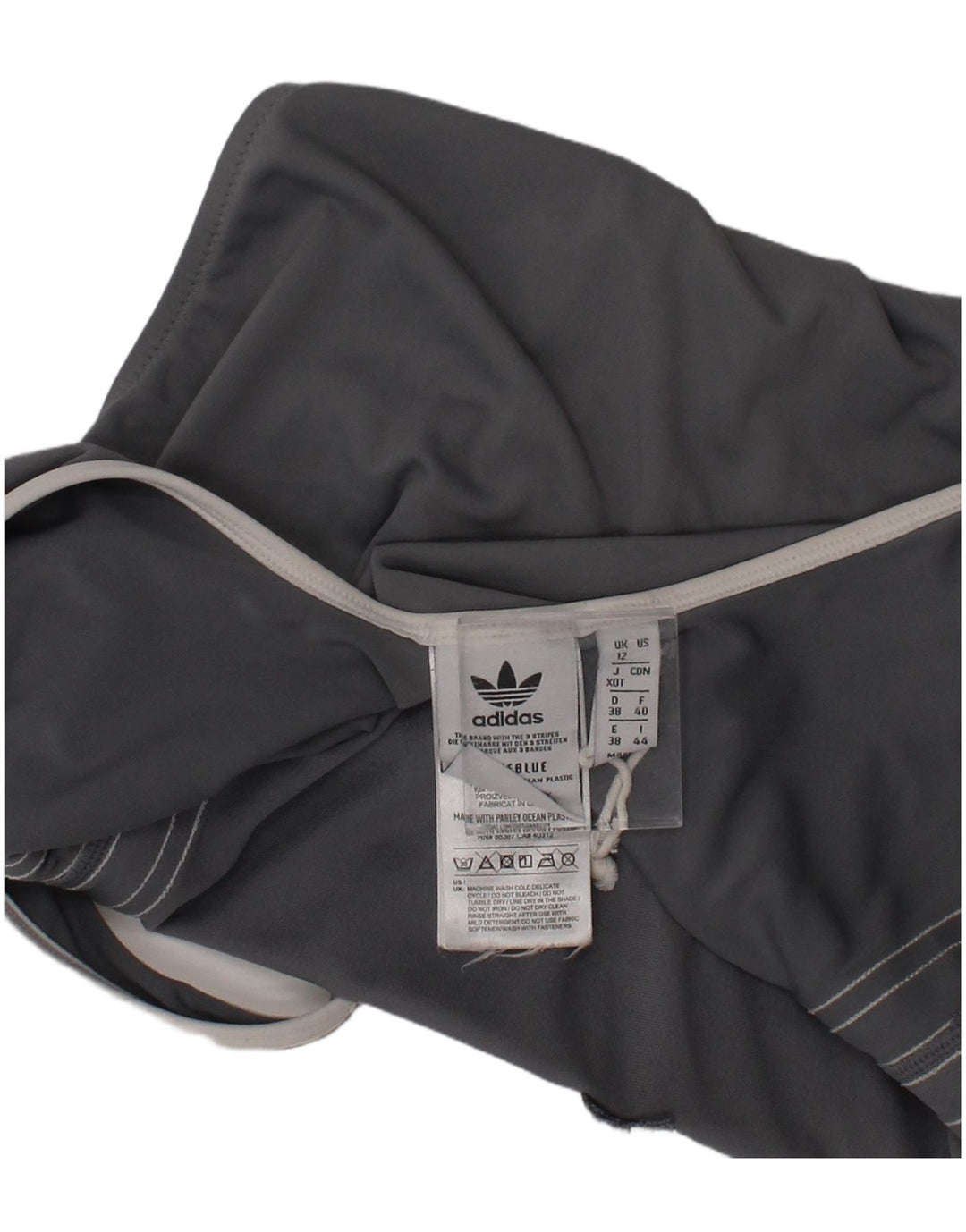 Adidas Maillots de bain pour femmes UK 12 Gris moyen Polyester Sports