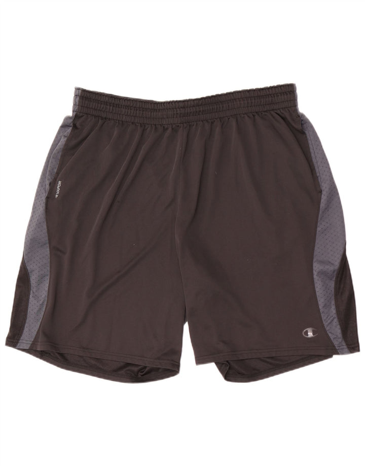 Champion Short de sport pour homme 2XL en polyester color block noir