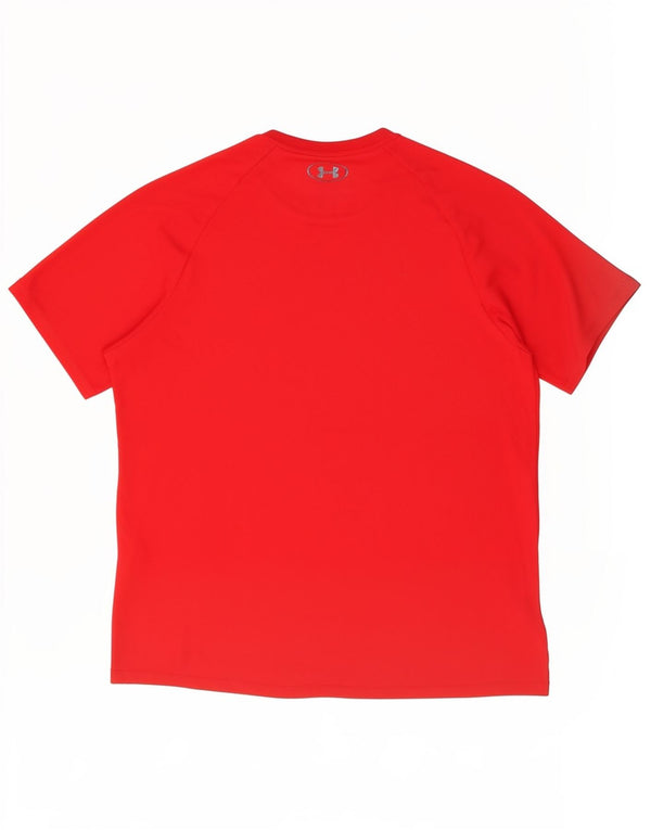 Under Armour T-Shirt Homme Haut Large Rouge Polyester Sports
