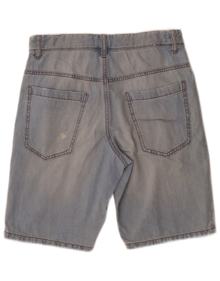 Benetton Short en Jean Garçon 11-12 Ans 2XL W28 Bleu Coton