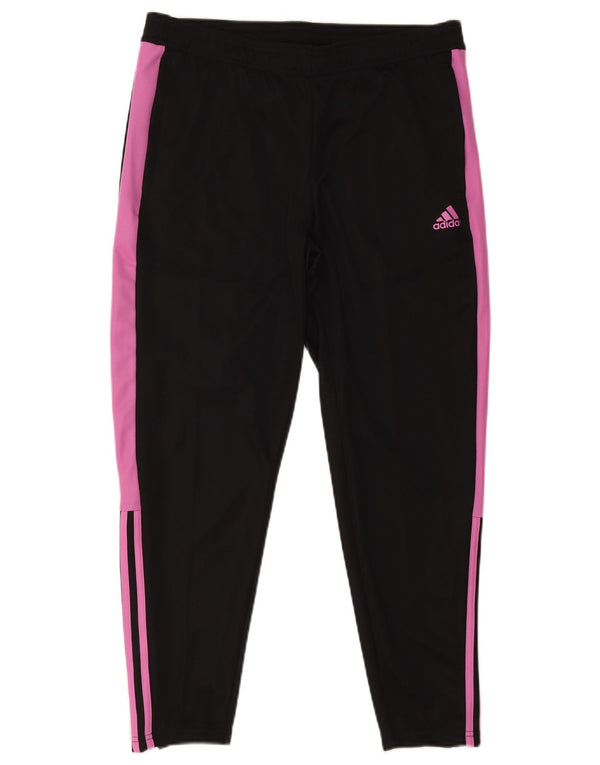 Adidas Pantalon de survêtement pour femme UK 16/18 Large Noir Colourblock