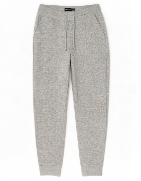 Marks & Spencer Pantalon de survêtement pour femme Joggers UK 8 Small Gris Coton