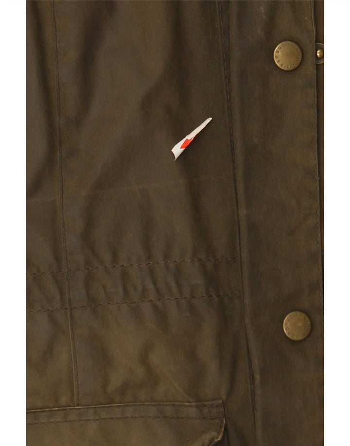 Barbour Veste à capuche en coton ciré pour femme UK 12 Kaki moyen