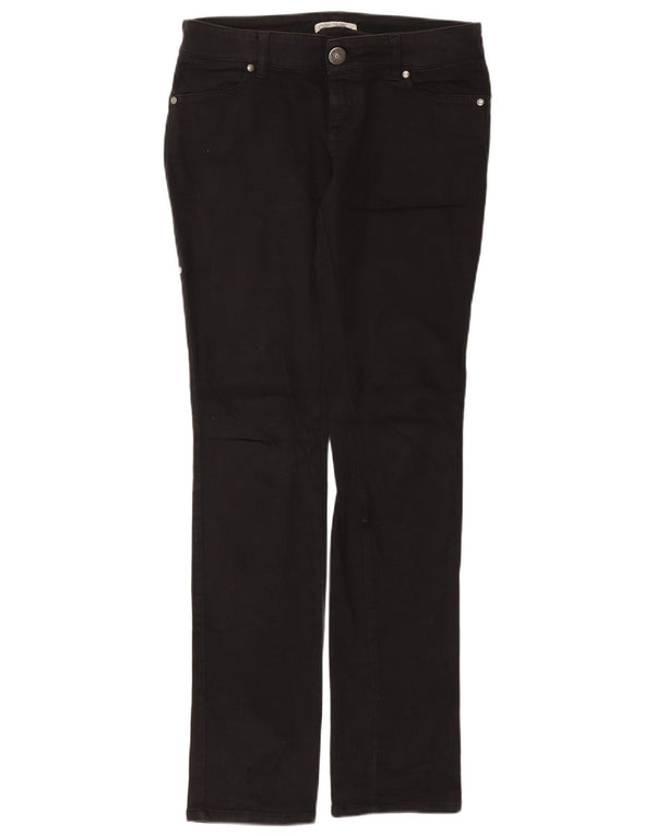 Benetton Pantalon décontracté taille basse pour femme IT 42 Medium W30 L34 Noir Coton
