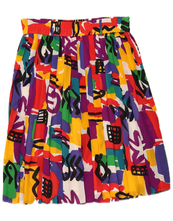 Divina Jupe Plissée Femme EU 40 Medium W34 Multicolore Géométrique