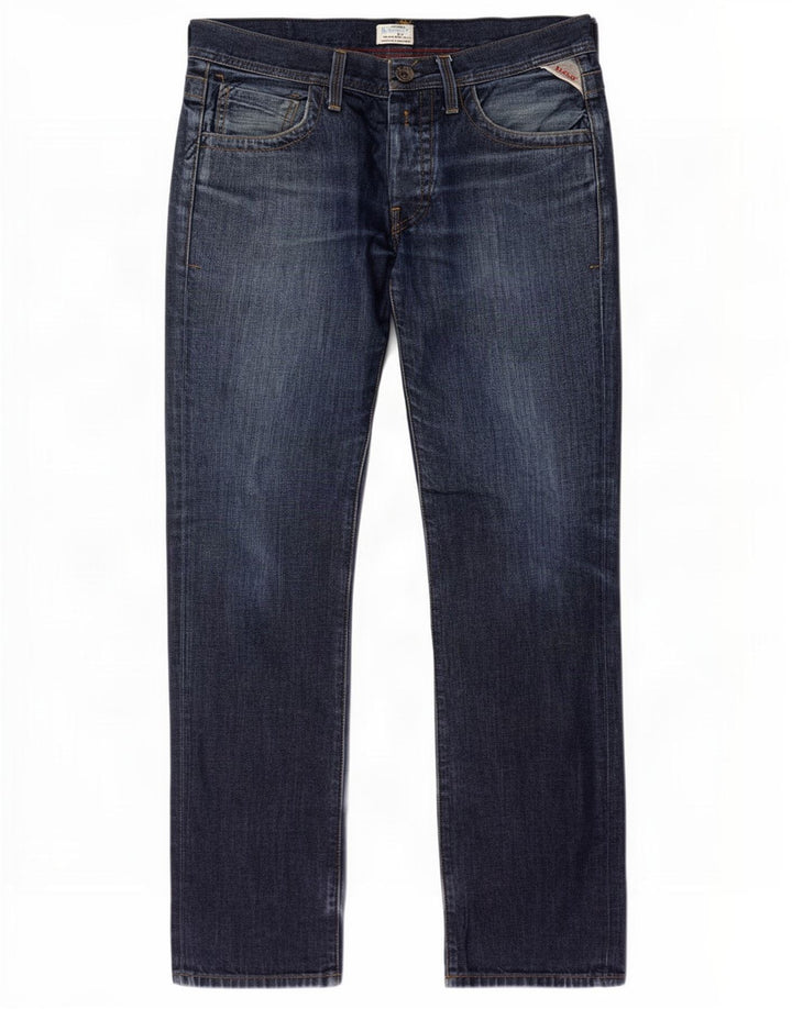 Replay Jean droit homme W32 L30 bleu marine