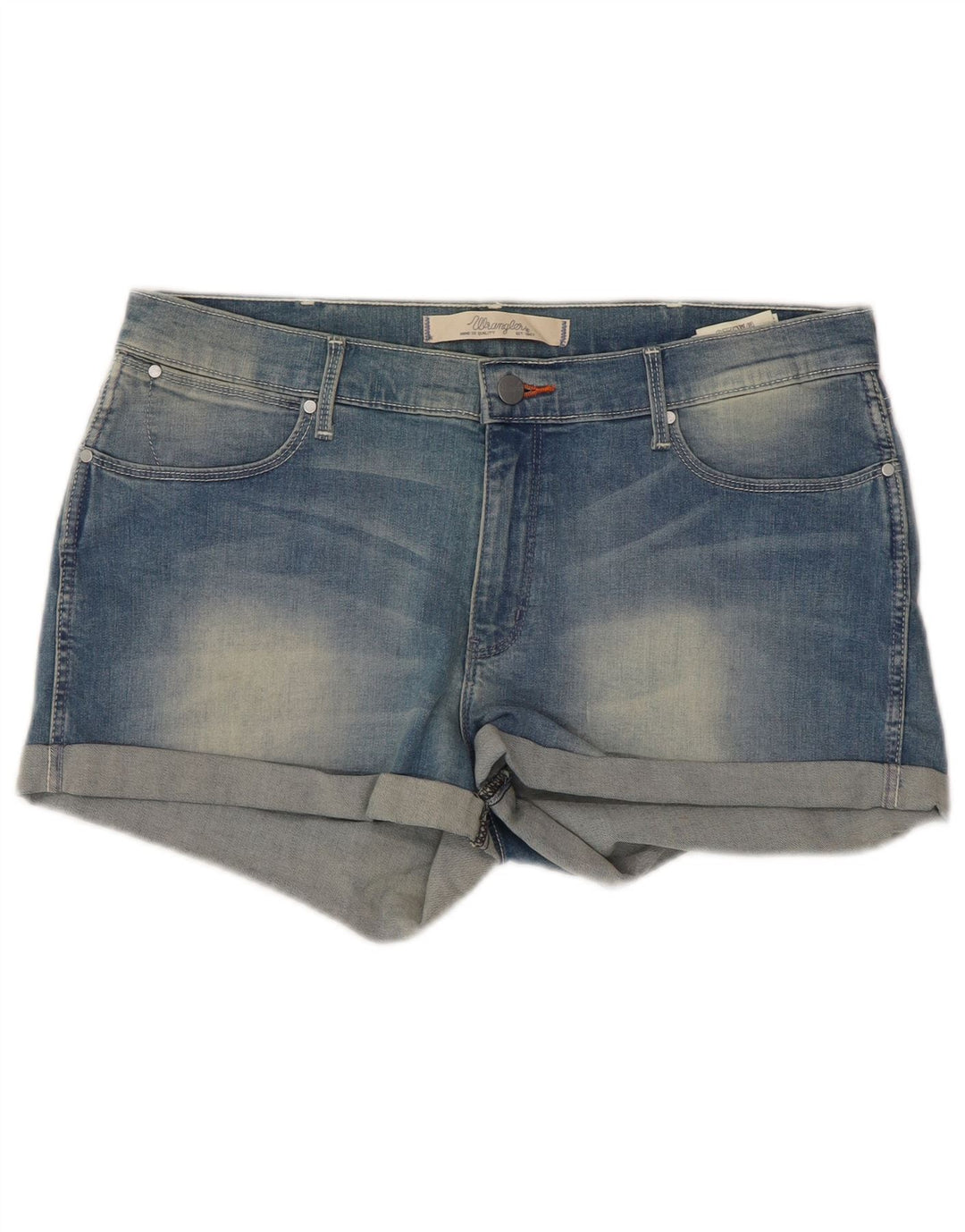 Wrangler Short en jean pour femme W32 Large Bleu Coton