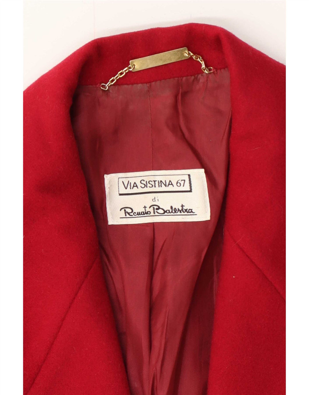 Renato Balestra Veste Blazer 2 Boutons Femme UK 10 Petit Rouge