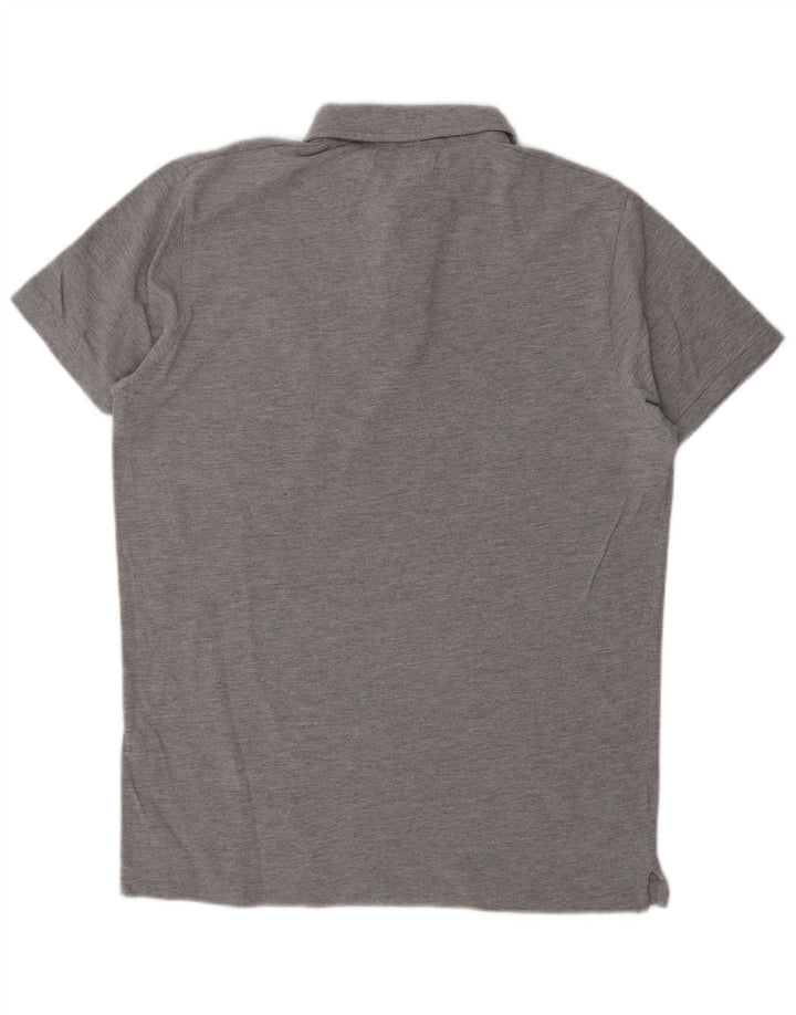 GURU Mens Polo Shirt Large Grey Cotton