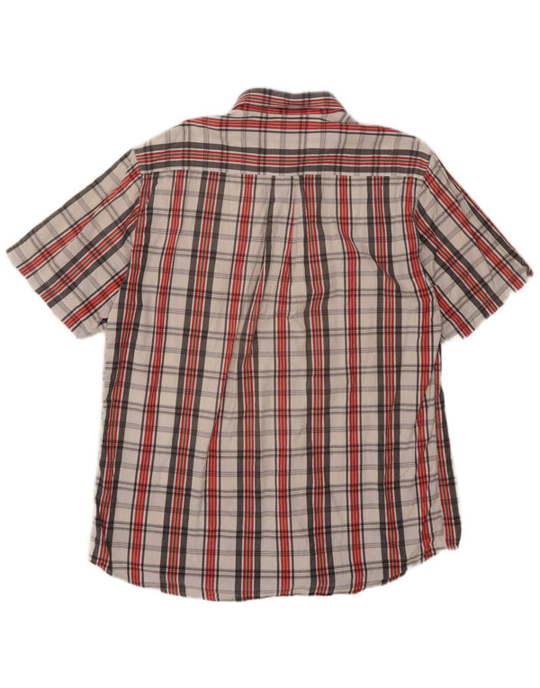 Invicta Chemise à manches courtes pour homme 2XL à carreaux rouges