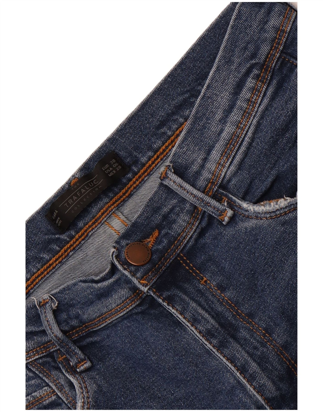 Zara Jean court pour femme EU 38 Small W28 L24 Bleu