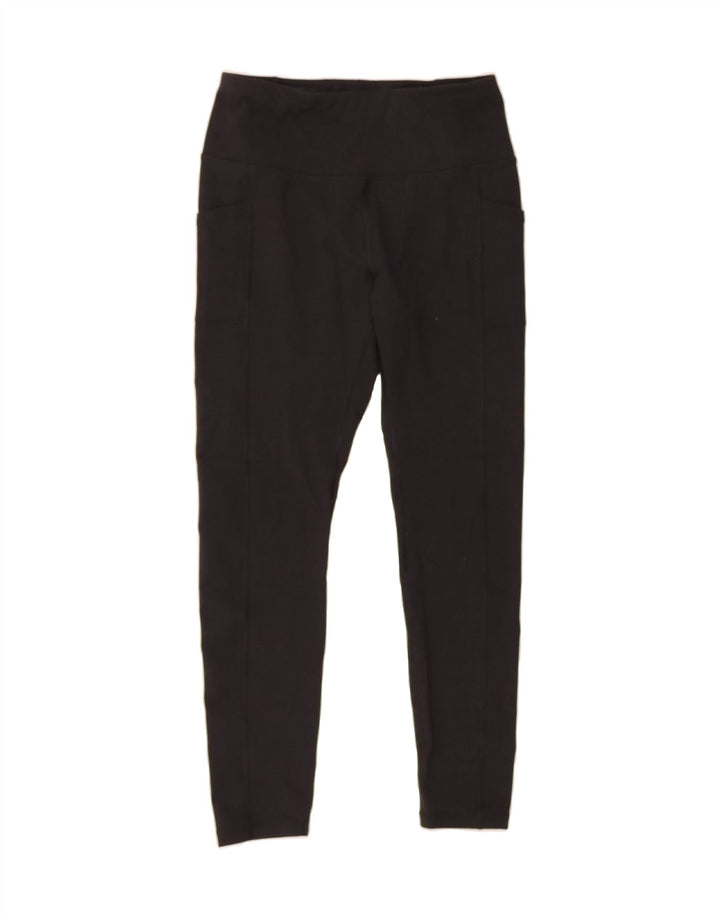 REEBOK Womens Leggings UK 12 Medium Black Polyester Vintage Reebok and Second-Hand Reebok from Messina Hembry 