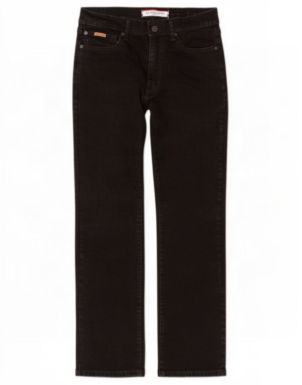 U.S. Polo Assn. Jean droit coupe décontractée W33 L30 coton noir