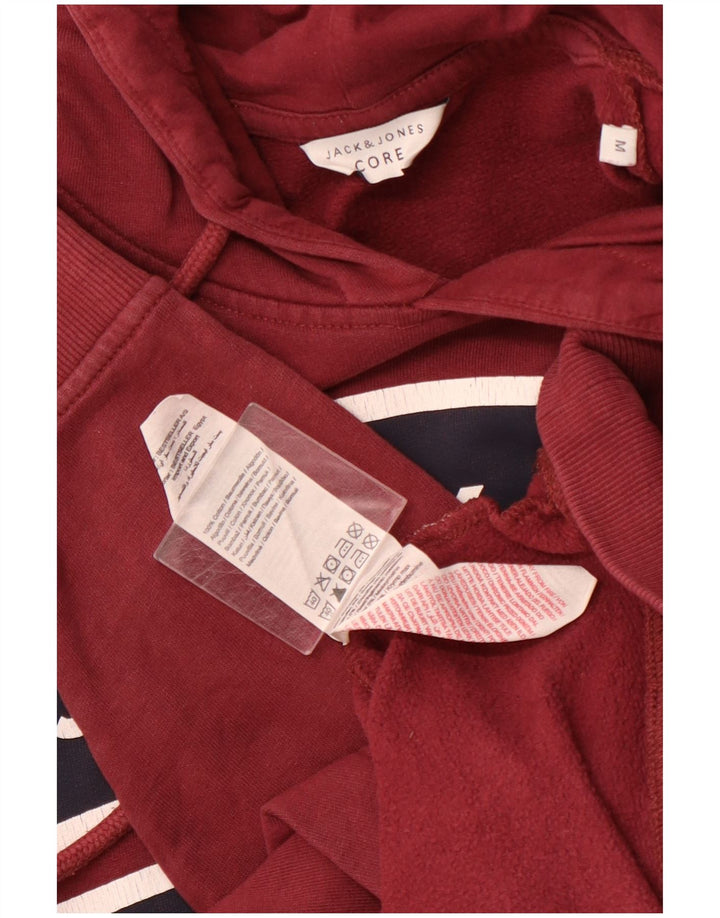 JACK & JONES Pull à Capuche Core Graphic Homme Bordeaux Moyen Coton