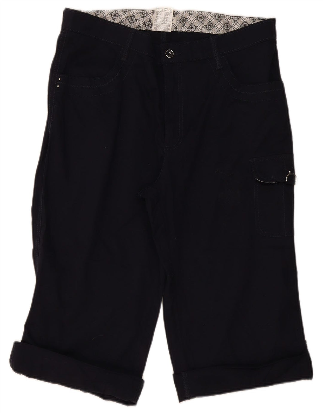 LEE Bermuda cargo pour femme US 14 XL W34 Bleu marine Coton