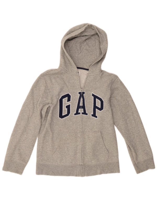 Gap Pull à capuche zippé graphique pour garçon 13-14 ans 2XL Gris Coton