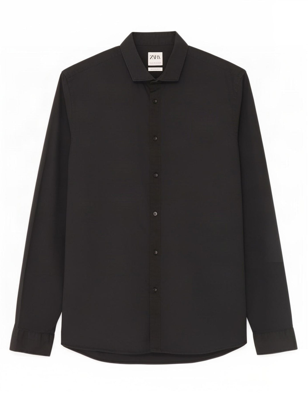 Zara Chemise Super Slim Fit Grand Coton Noir Homme