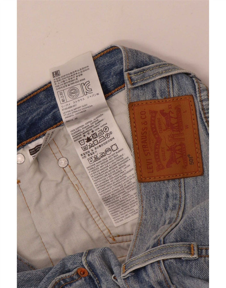 Levi's Short 501 Distressed Denim W31 Femme Bleu Moyen Coton