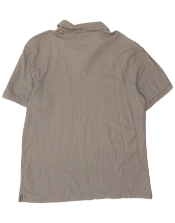 Tommy Hilfiger Polo coupe slim pour homme 2XL Gris Coton