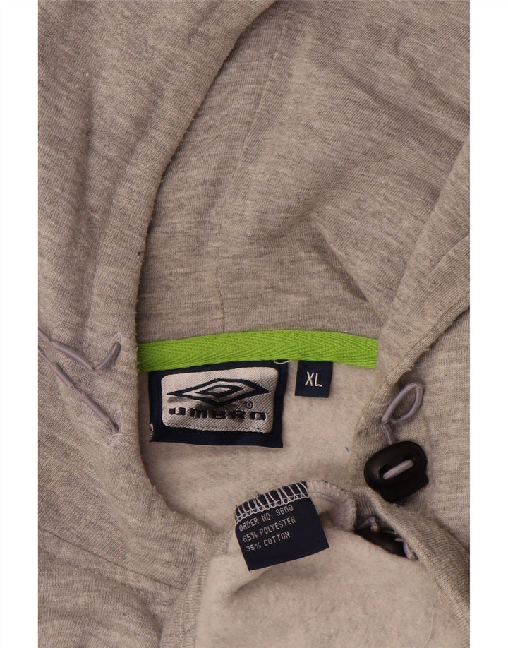 Umbro Pull à Capuche Graphique Homme XL Gris Colorblock Polyester