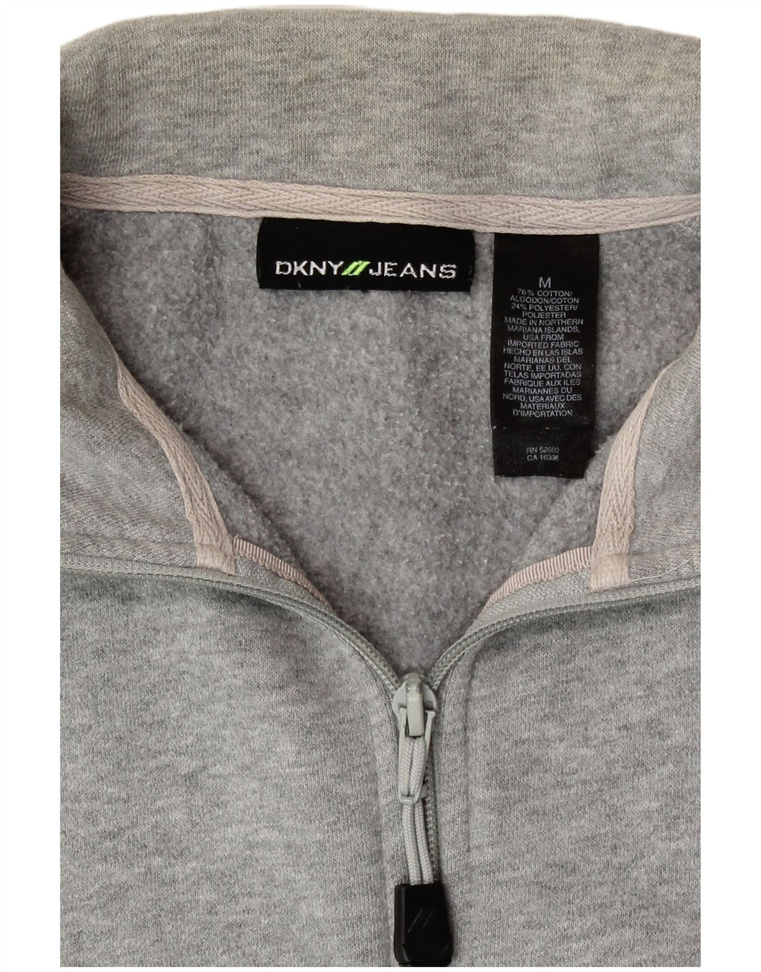 Dkny Veste de Survêtement Graphique Homme Gris Moyen Coton