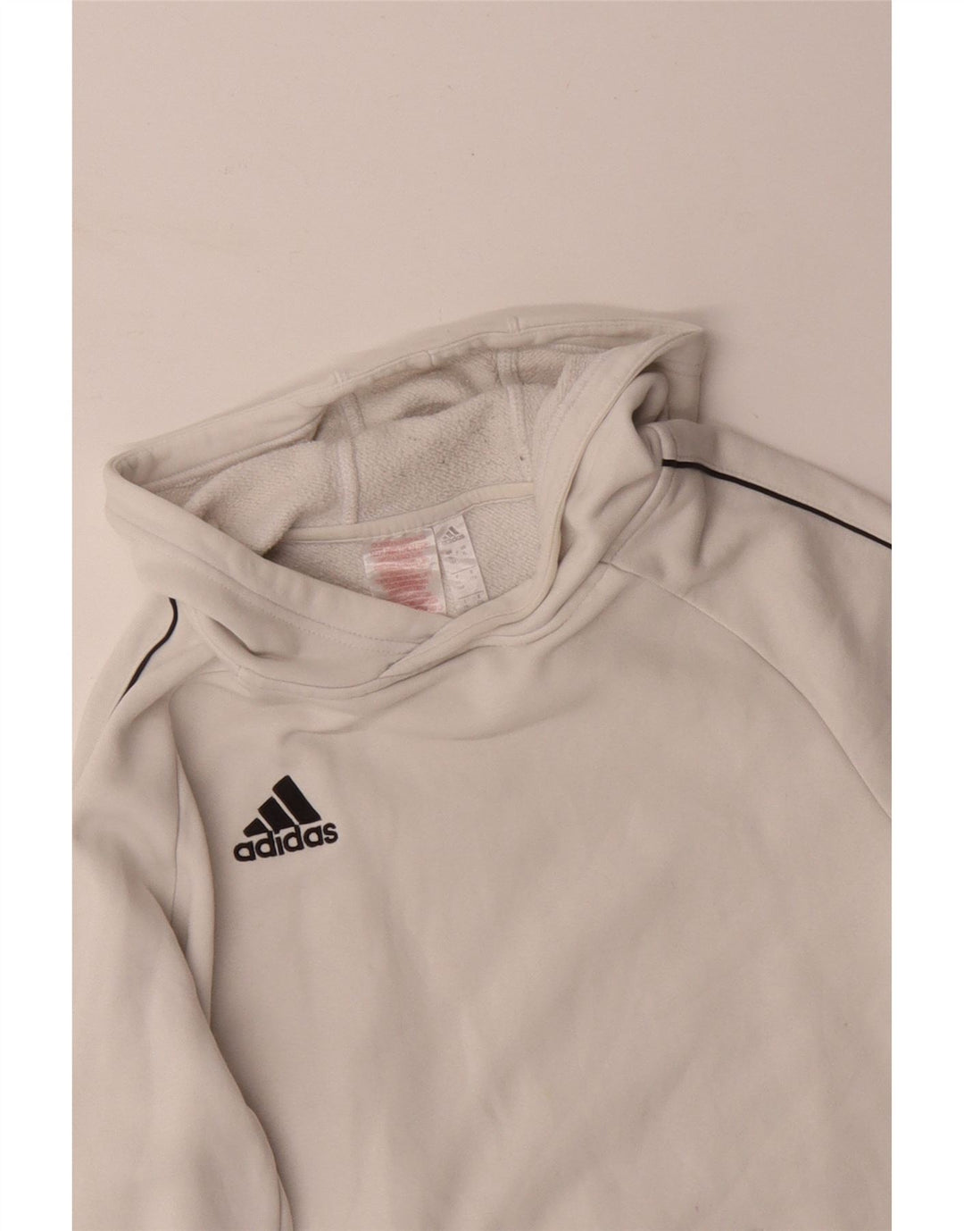 ADIDAS Pull à capuche garçon 15-16 ans Blanc Coton