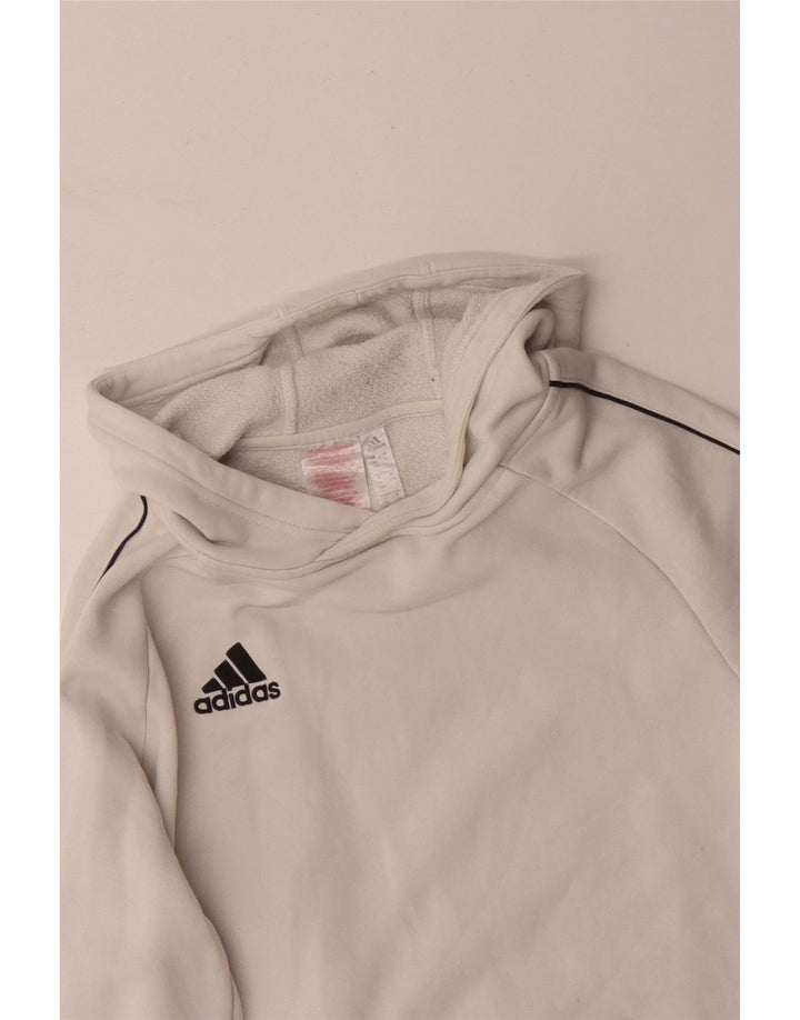 ADIDAS Pull à capuche garçon 15-16 ans Blanc Coton